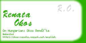 renata okos business card